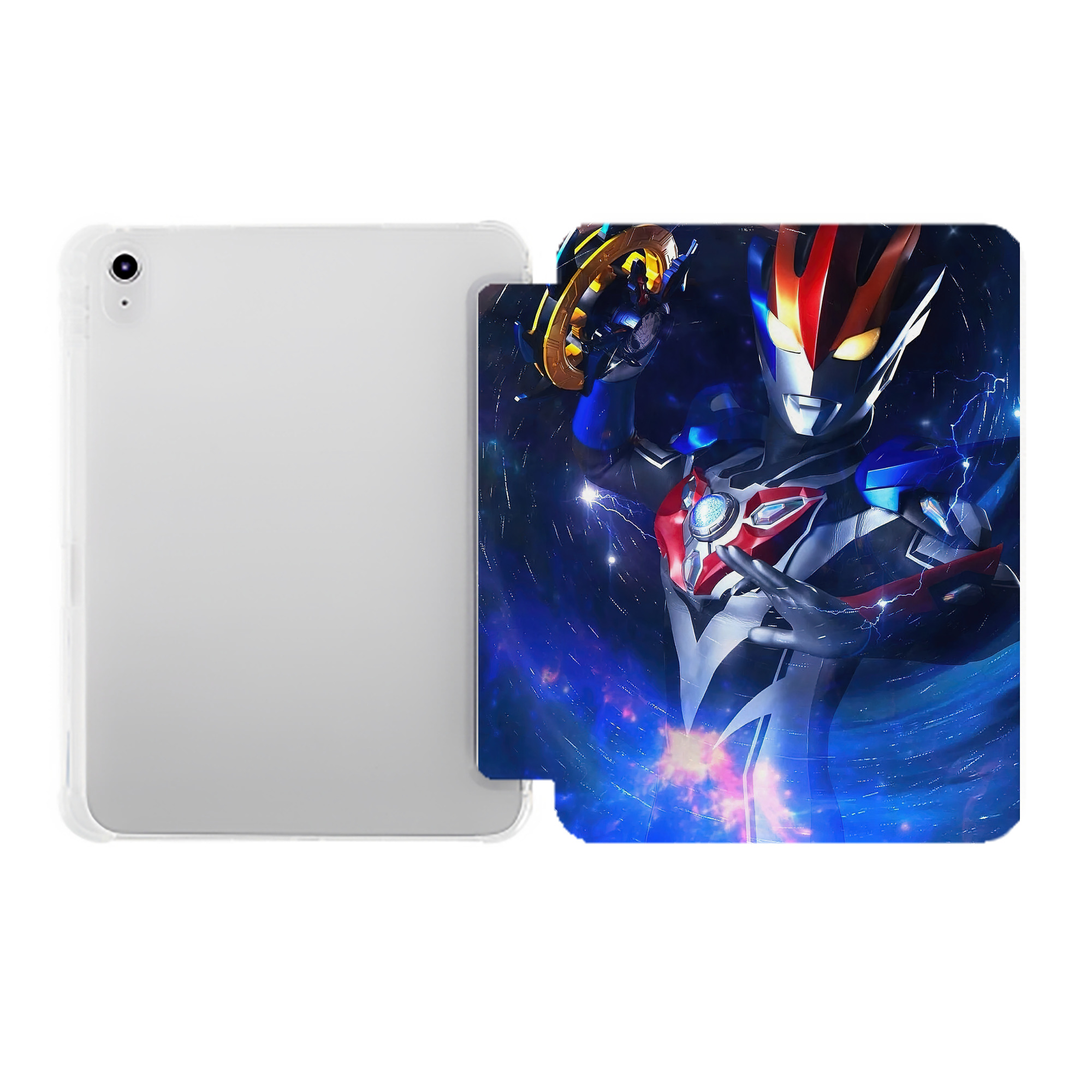 （画像用） ウルトラマン Ultraman IPad ケース ペン収納付き 三つ折りスタンド PUレザー×シリコン 対応機種9.5/10.5/10.9インチ